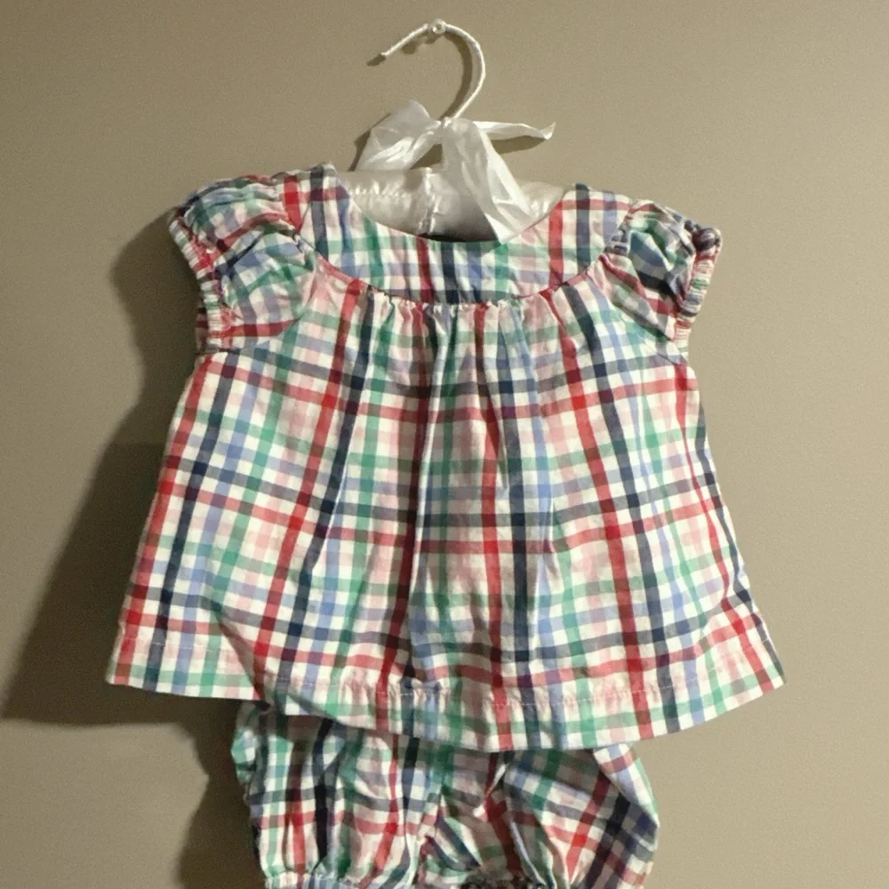GAP Plaid Diaper Cover Set - Red, Blue, Green